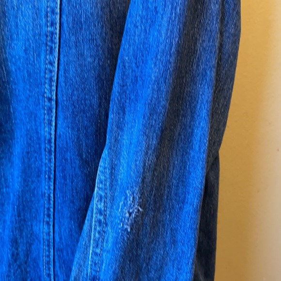 FOREVER21 DENIM JEAN JACKET DARK BLUE - Picture 8 of 12